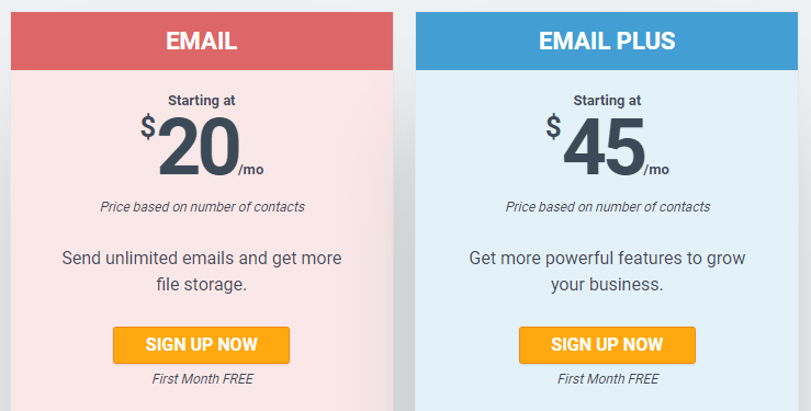 mailchimp alternatives - constant contact pricing