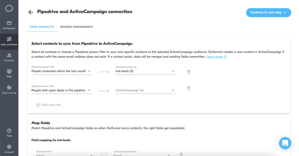 pipedrive and activecampaign connection