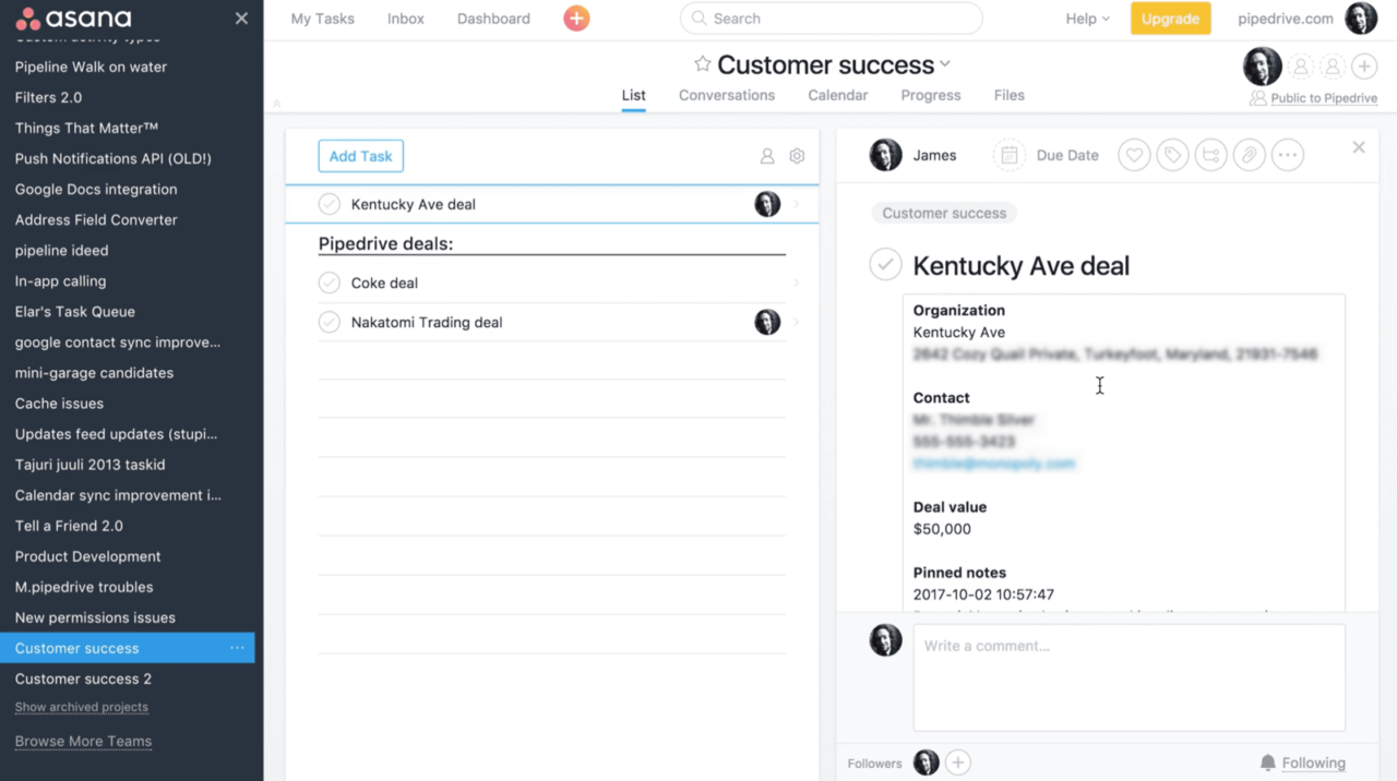 Seamless Salesforce and Asana integration