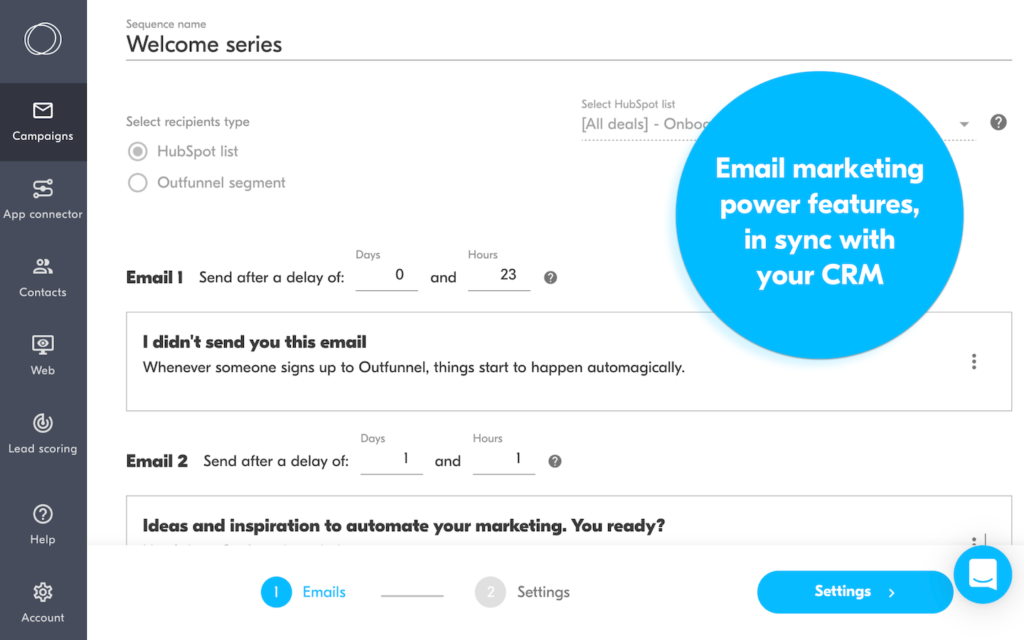 automated email marketing power features