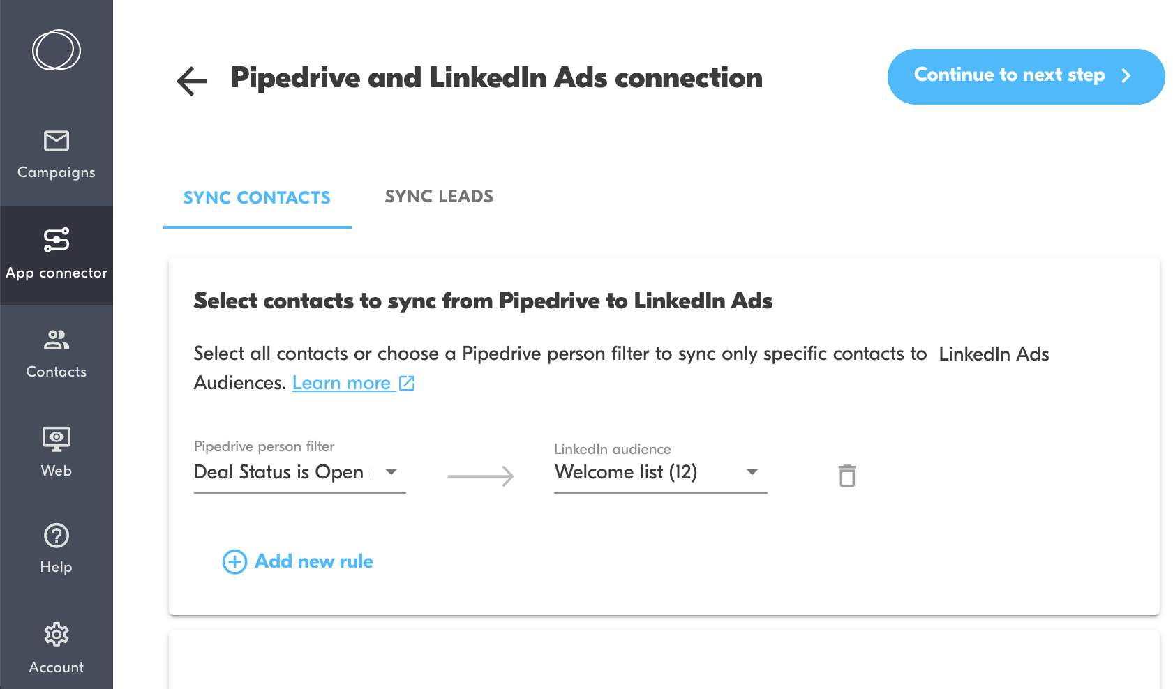 pipedrive linkedin ads connection