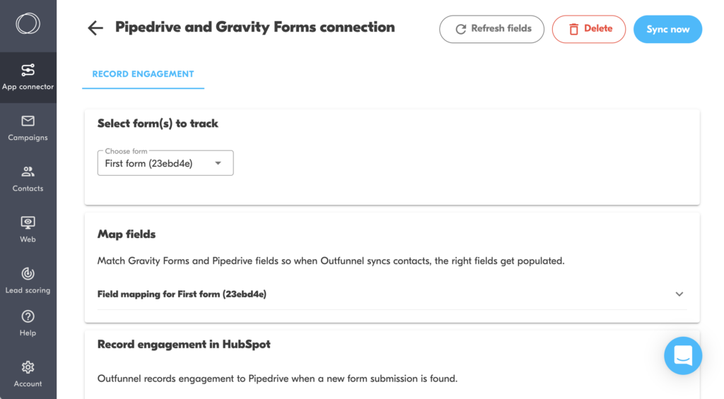 pipedrive and gravity forms connection