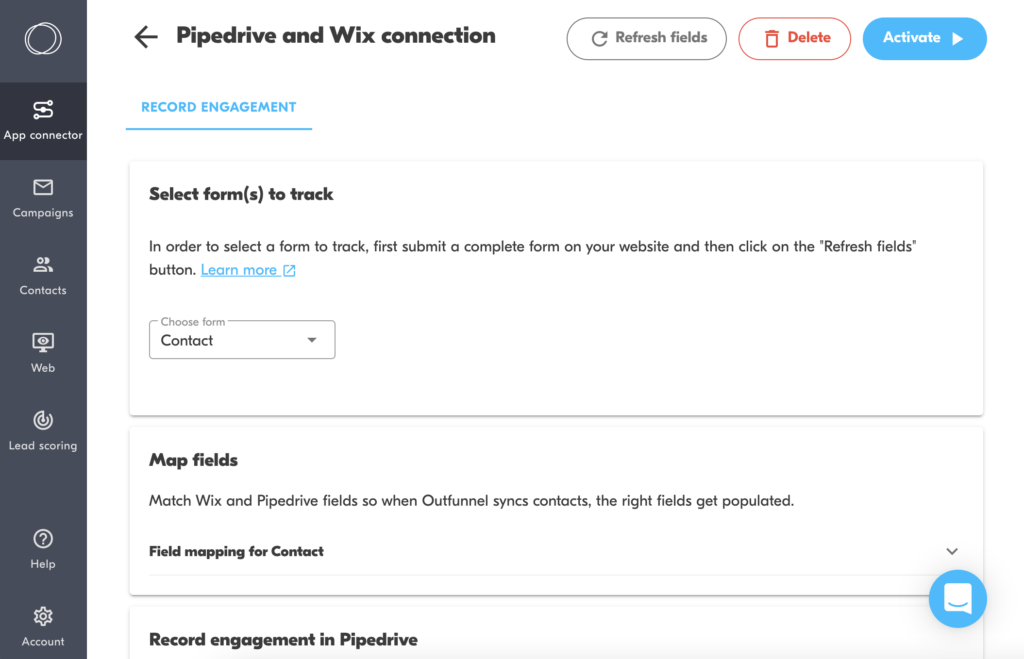 pipedrive-wix forms integration