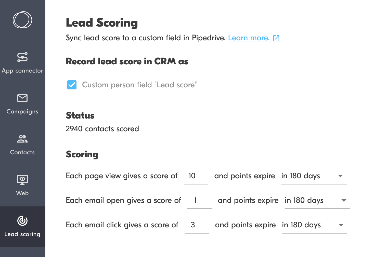 lead scoring software