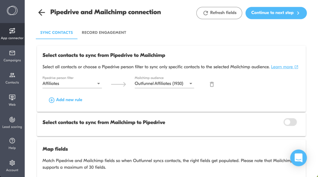 pipedrive and mailchimp integration