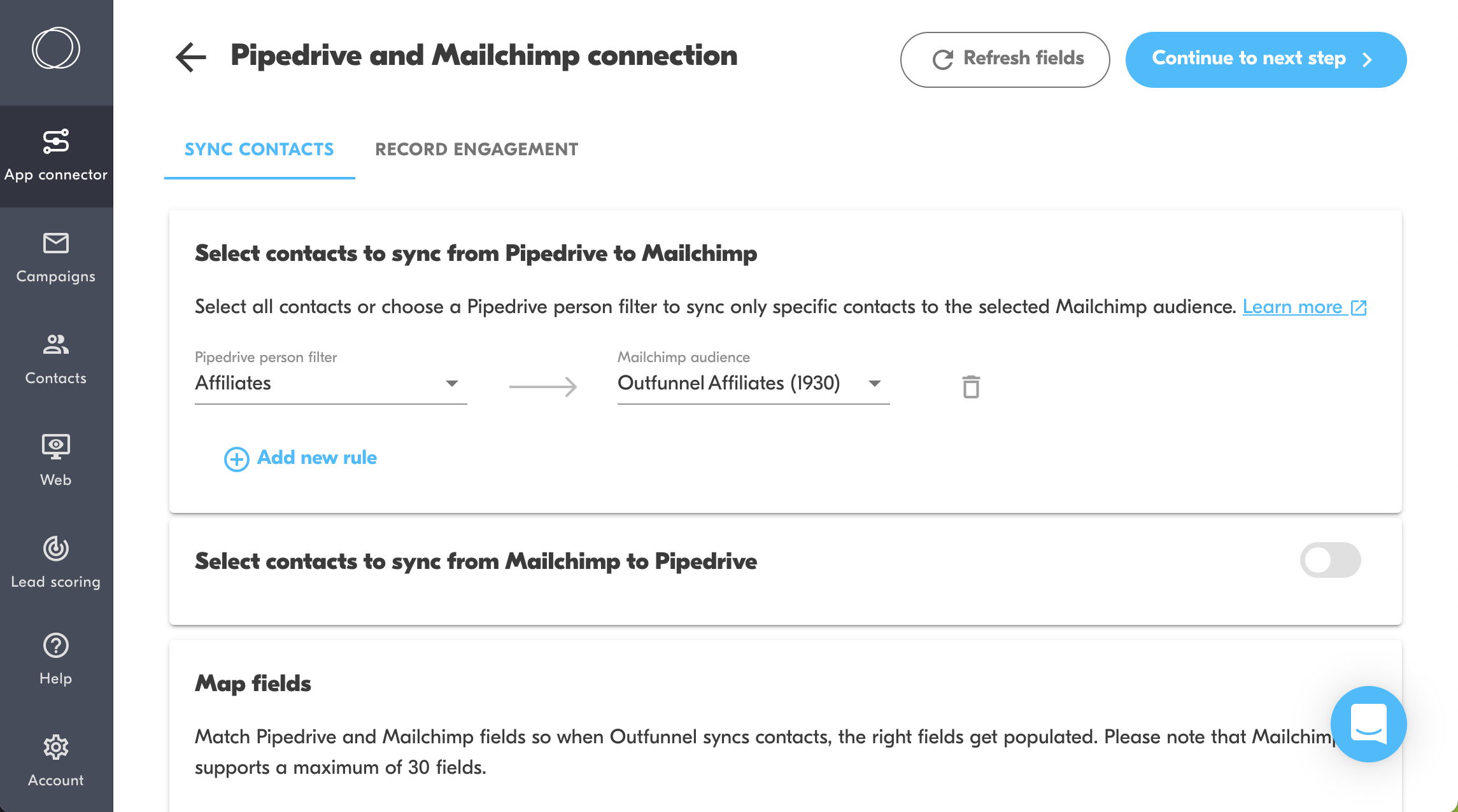 pipedrive and mailchimp integration