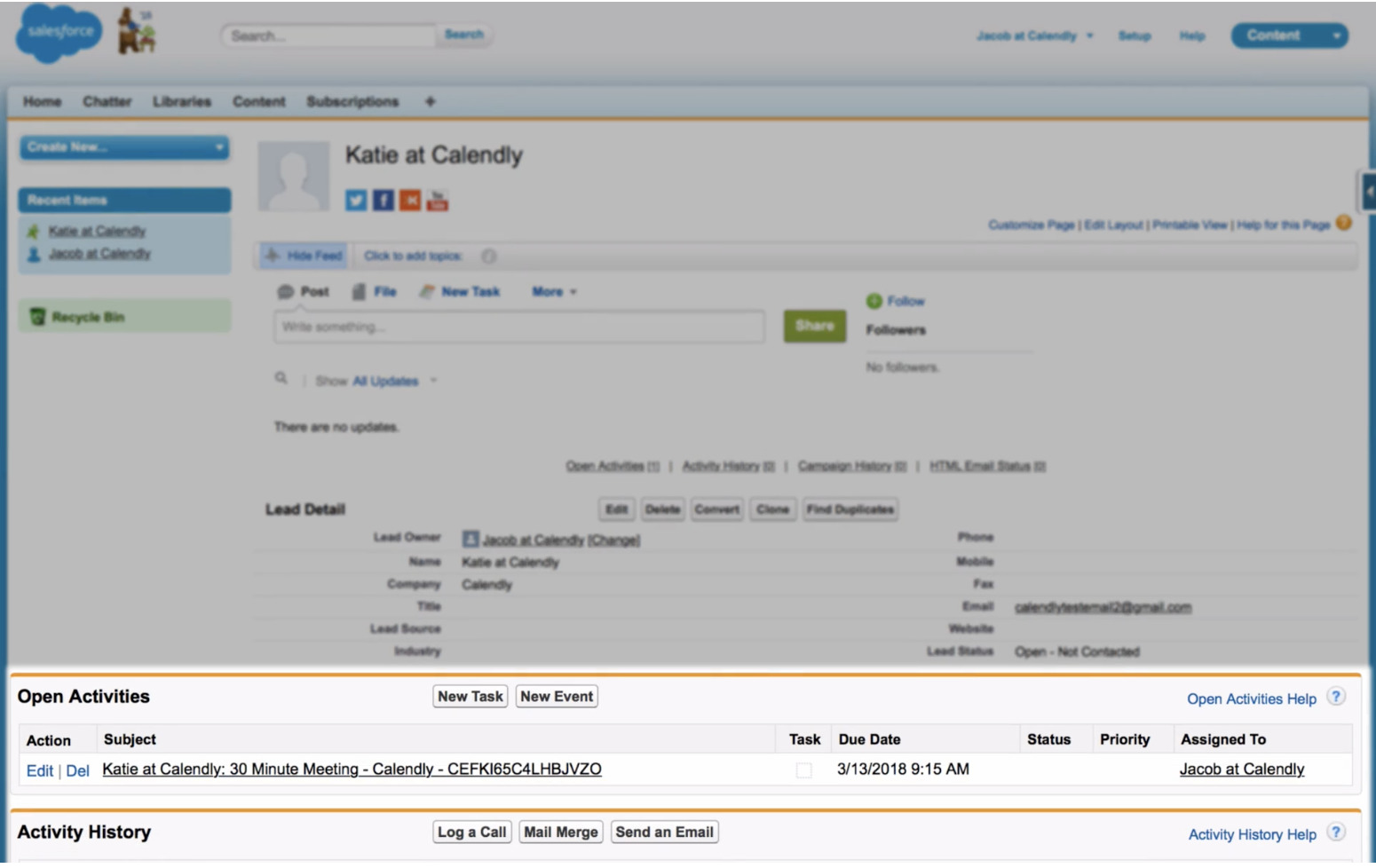 record Calendly events as activities in Salesforce