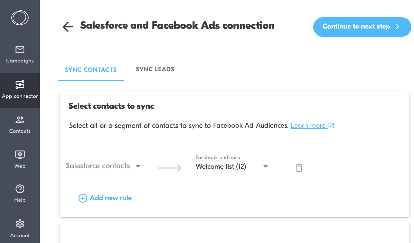 salesforce facebook custom audiences integration