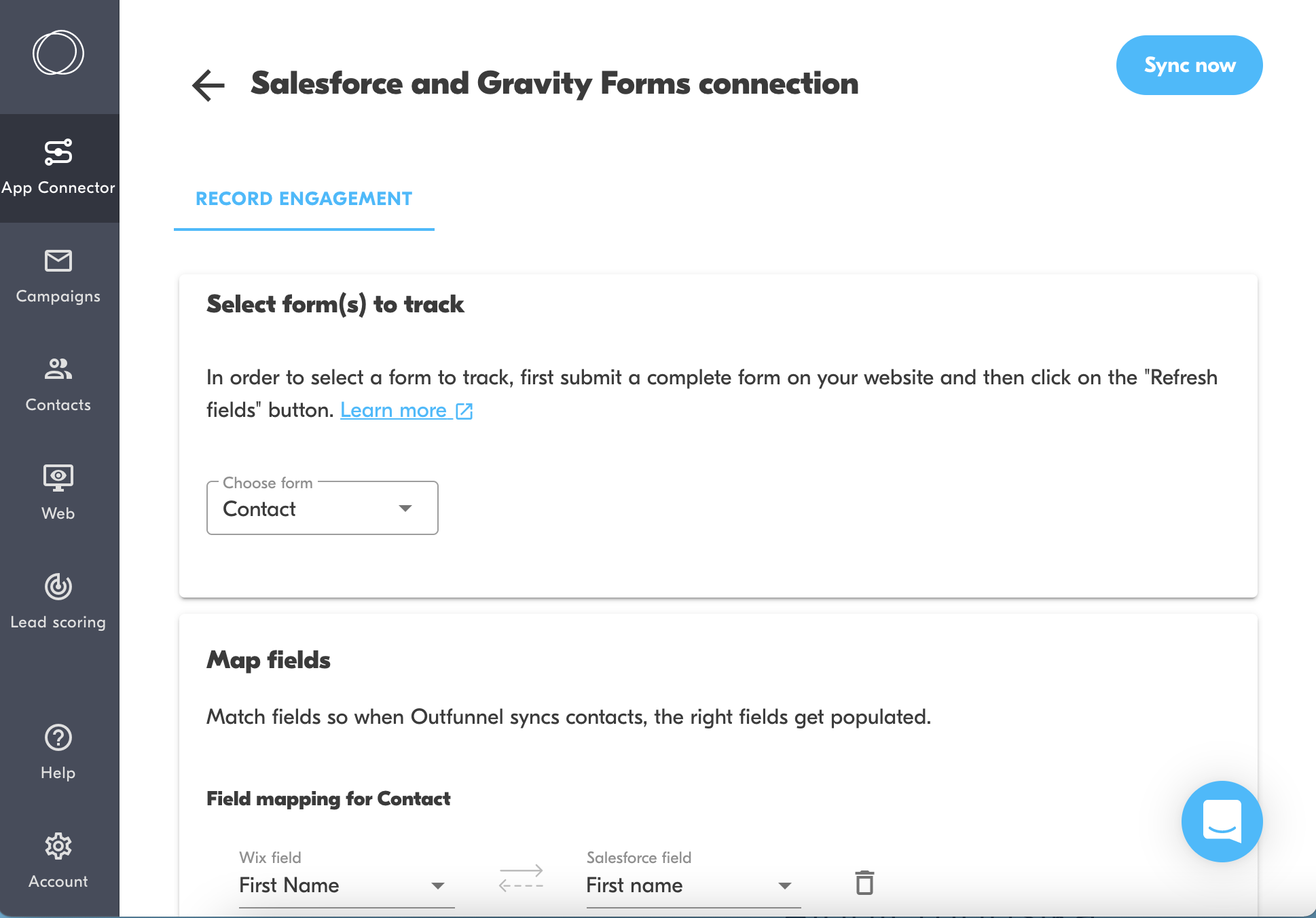 sync contacts from wpforms to salesforce