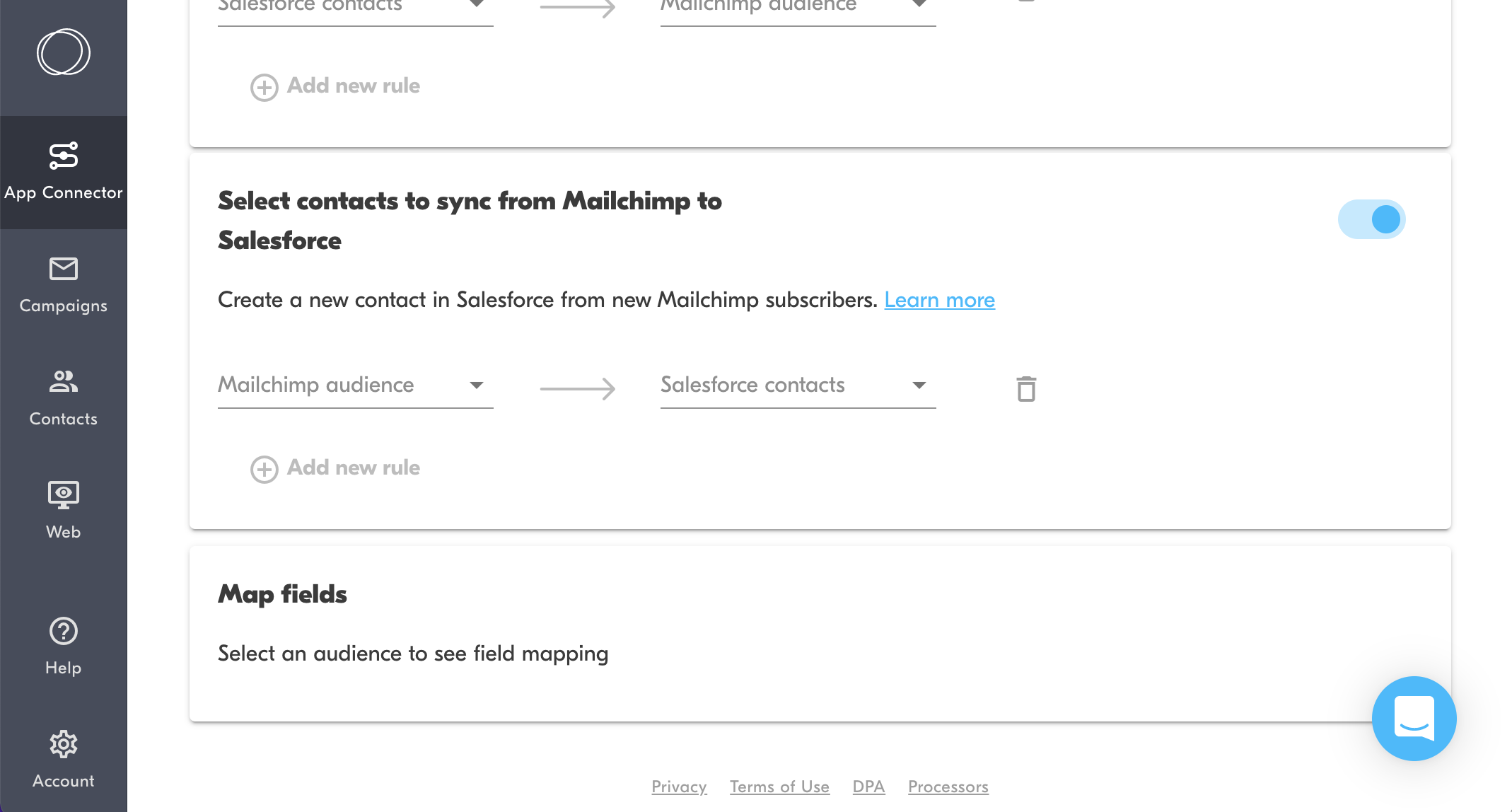 sync contacts from mailchimp to salesforce