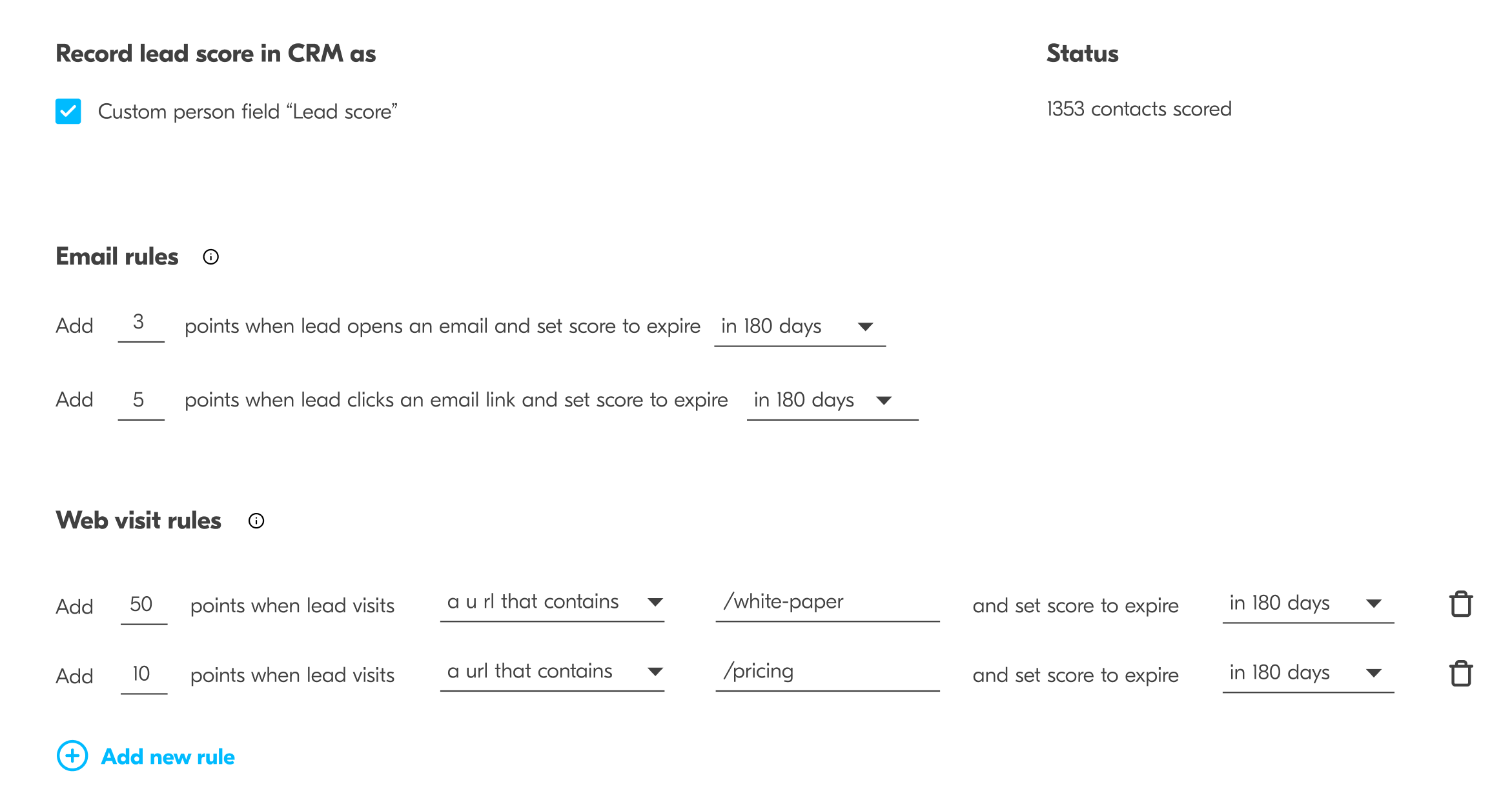 lead scoring outfunnel