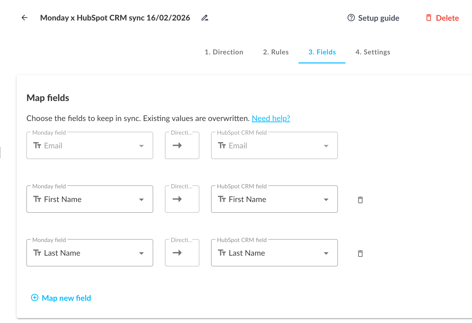 airtable and mailchimp field mapping